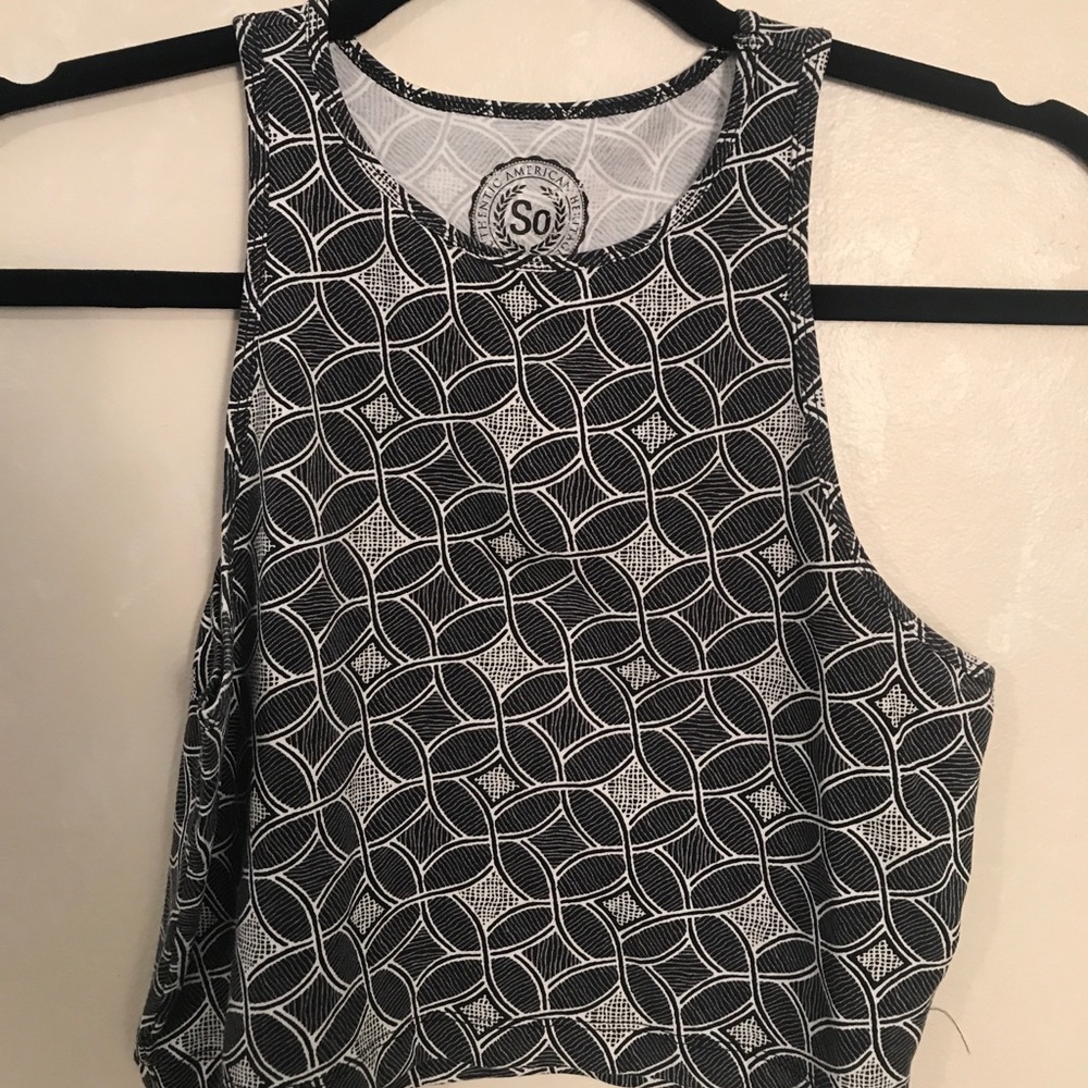 Black and white crop top